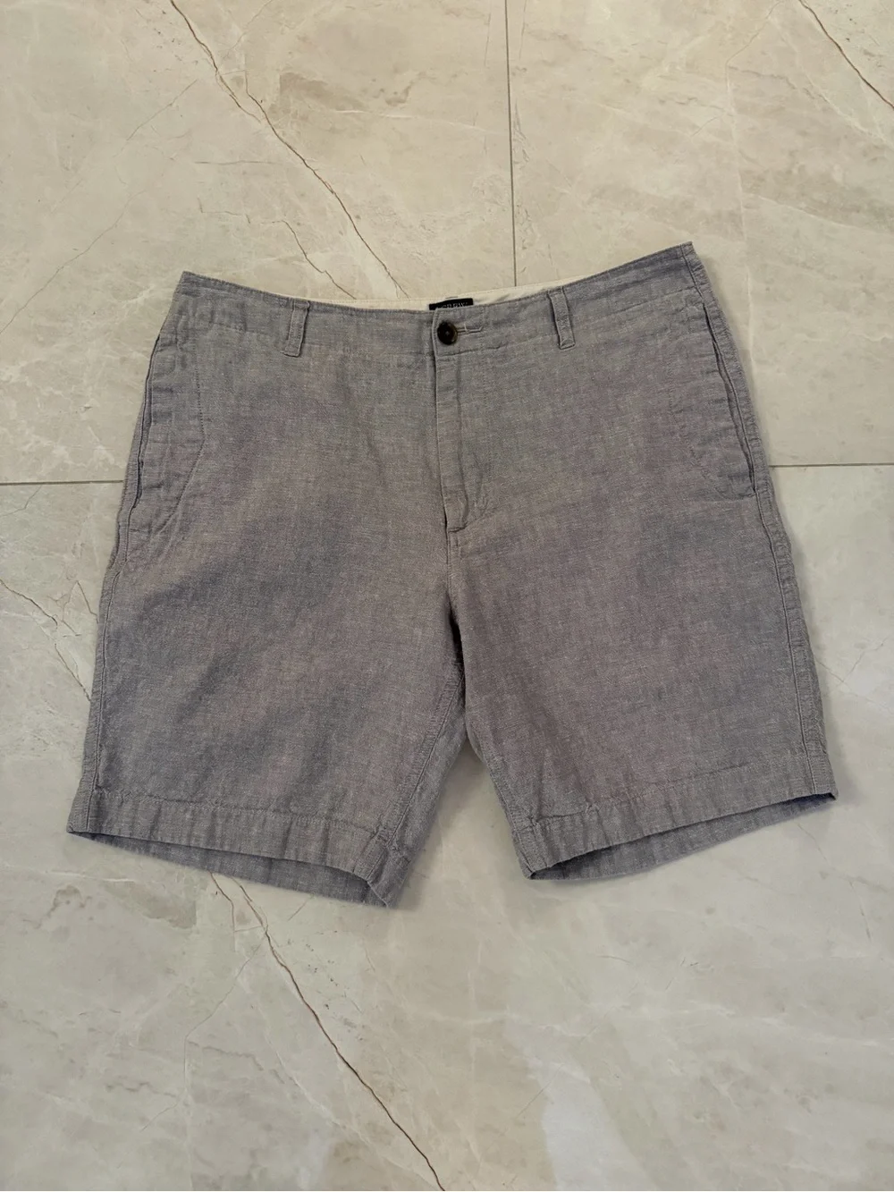 J. Crew Men's Light Gray Flat-Front Shorts